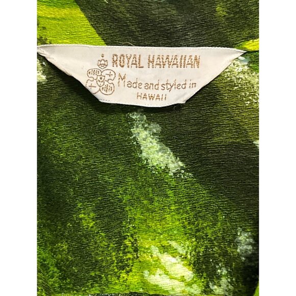 Vintage Royal Hawaiian Green Floral Aloha Shirt Men’s Size M – Made in Hawaii - Picture 2 of 5